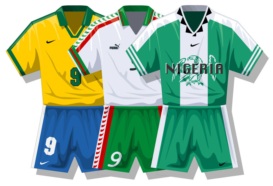 Infographics of football kit